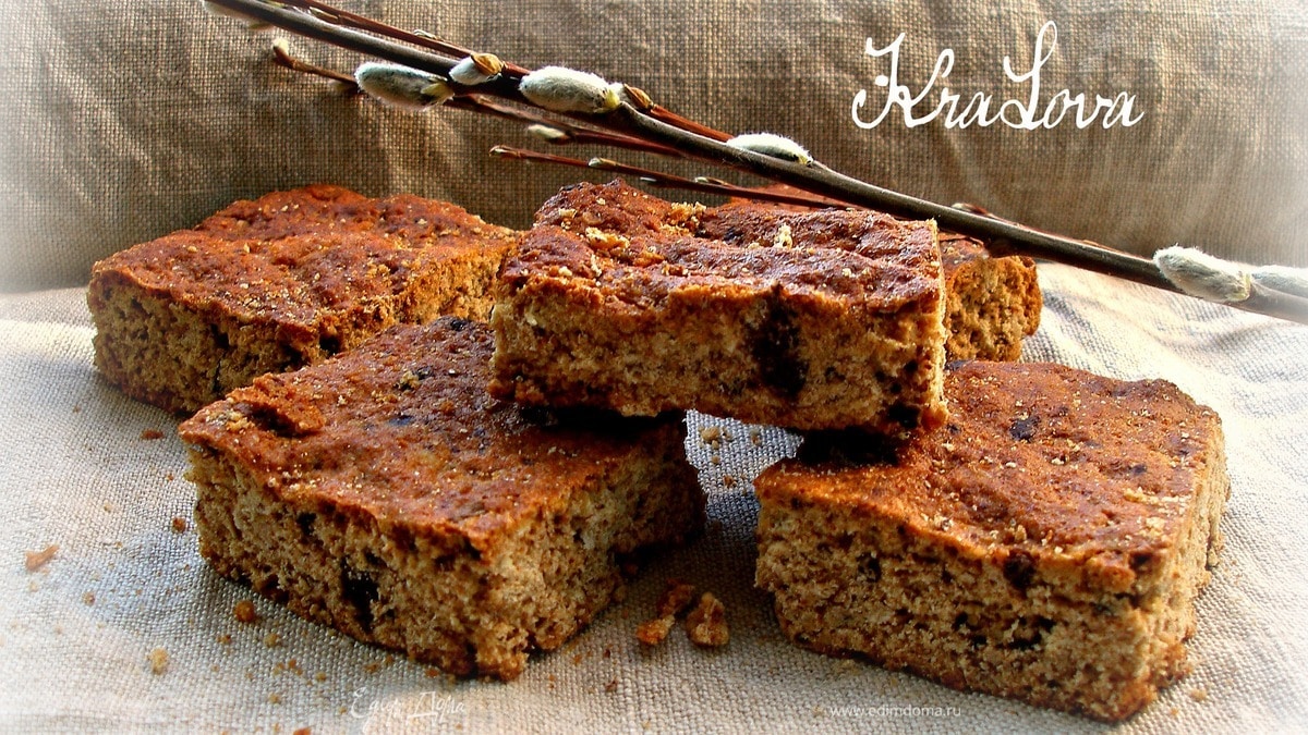 Коврижки из цельнозерновой муки с овсянкой и шоколадом