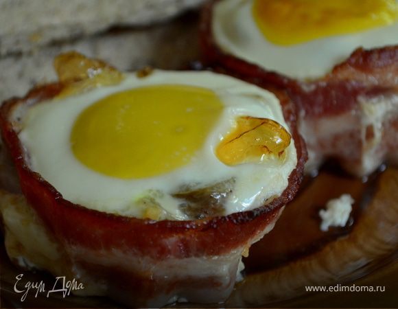 Беконовые гнезда с яйцом Беконовые гнезда с яйцом