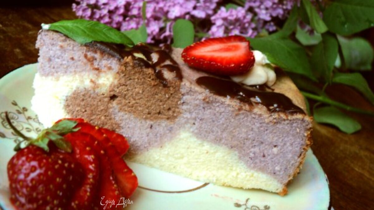 Творожная запеканка «Три вкуса»