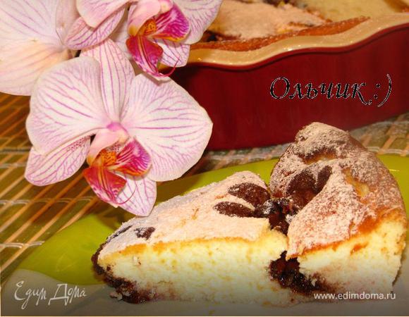 Творожное суфле с крыжовником и шоколадом