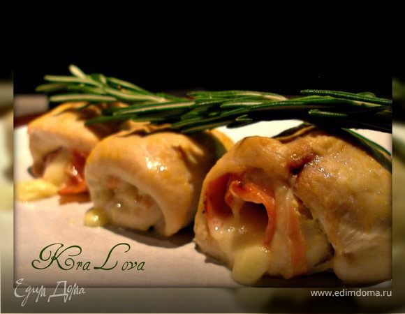 Куриные роллы с беконом и сыром