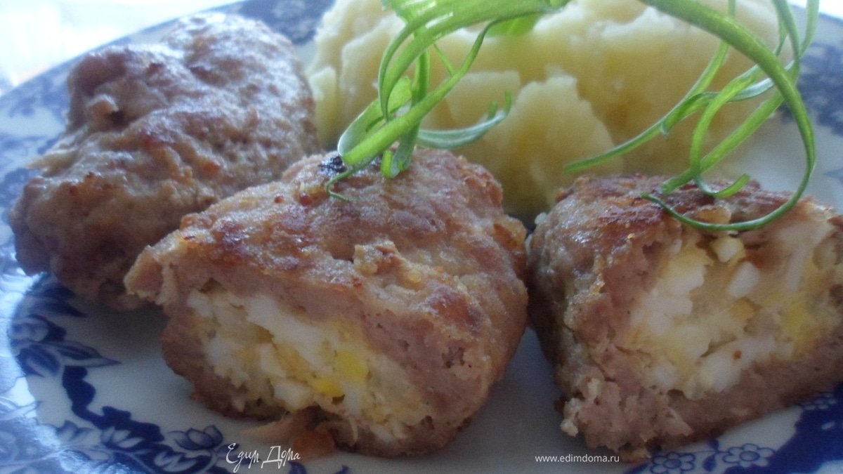 Зразы с яично-сырной начинкой