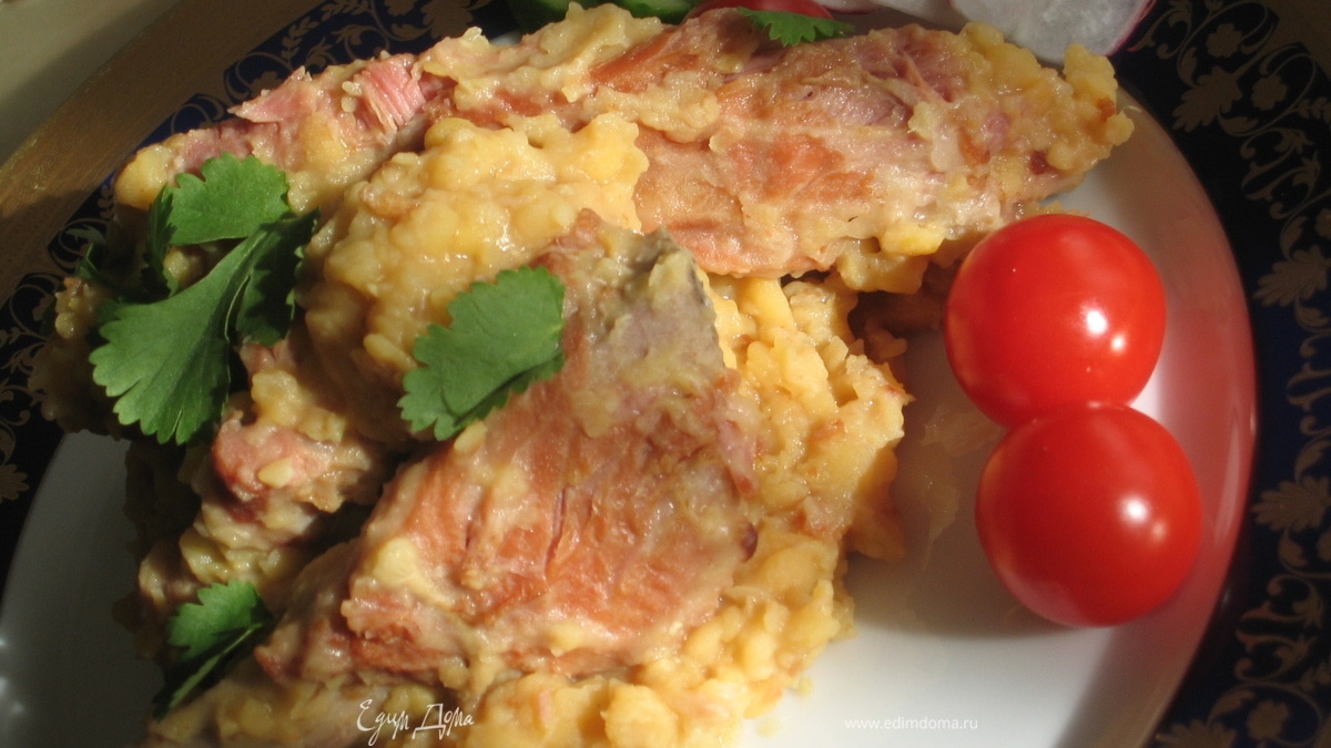 Горох с копченостями