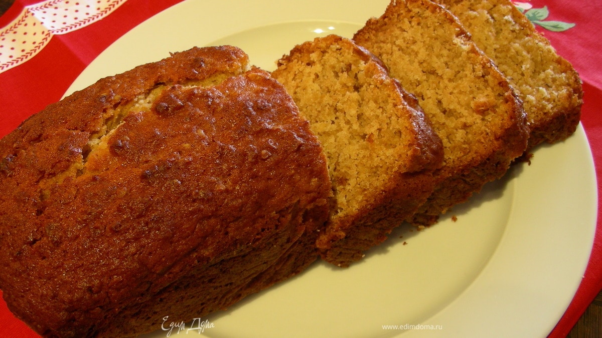 Кекс с овсяными хлопьями и медом