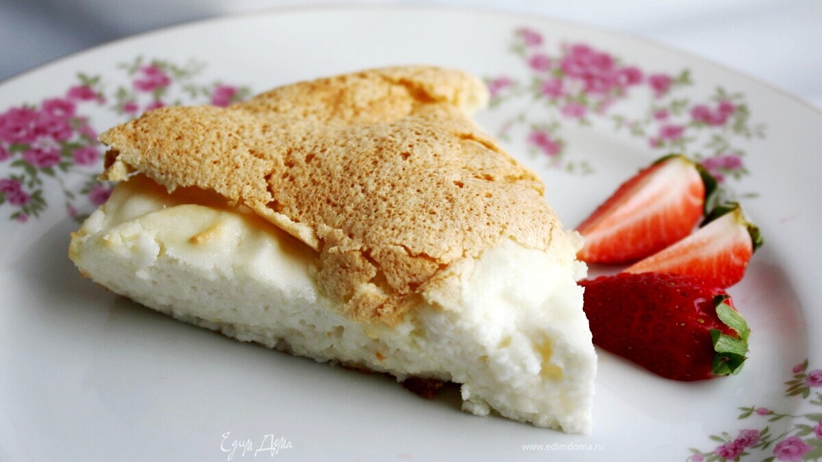 Творожно-бисквитный пирог