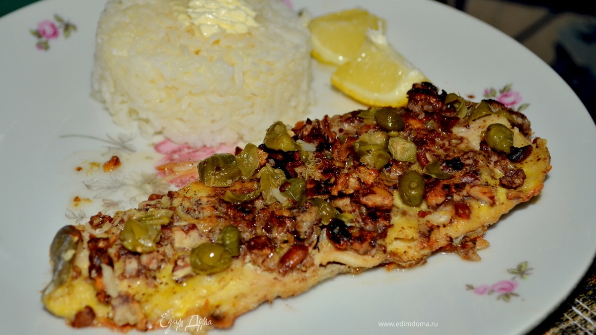 Форель в пекановой корочке