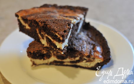Рецепт Шоколадно-творожный мраморный кекс