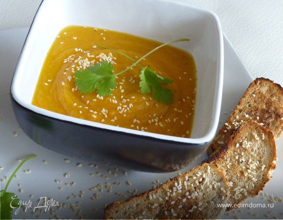 Суп из тыквы, кунжута и имбиря Суп из тыквы, кунжута и имбиря
