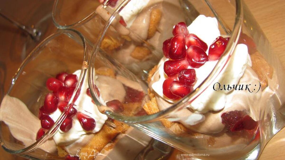 Шоколадно-клюквенный трайфл