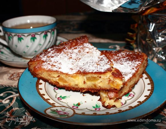 Творожно-персиковый пирог "Неженка"