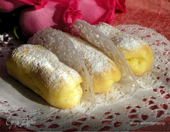 Эклеры с лимонным заварным кремом Эклеры с лимонным заварным кремом