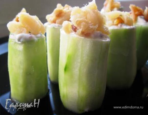 Огуречная закуска с начинкой