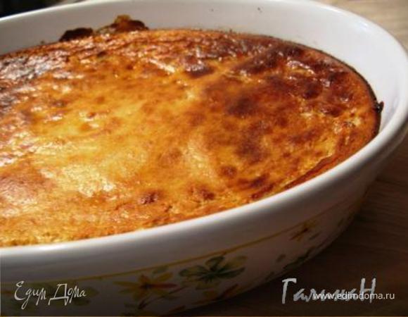 Творожный пудинг с яблоками