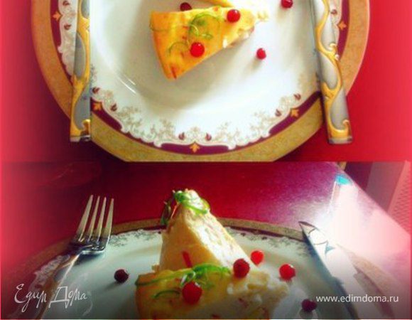 Флан с мясом краба