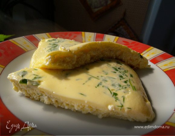 Омлет с творогом и зеленью 
