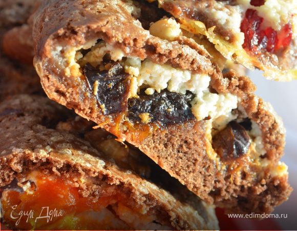 Шоколадное домашнее печенье с творожной начинкой