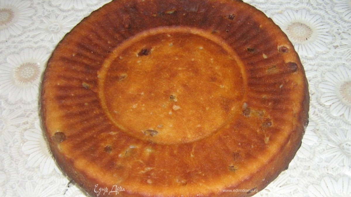 Творожный пирог с изюмом