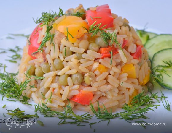 Паэлья с курицей и овощами