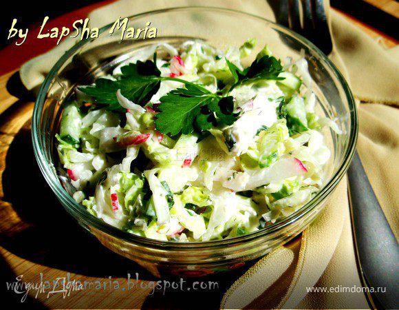 Капустный салат с заправкой из феты Капустный салат с заправкой из феты