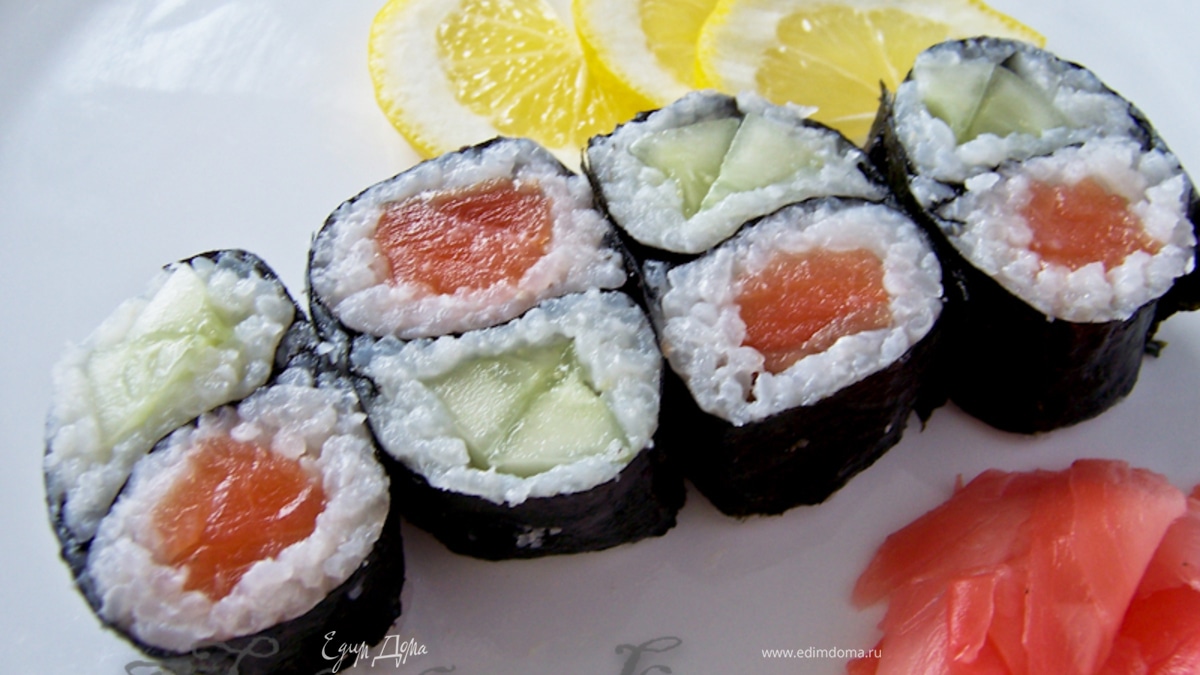 Двойной суши-ролл а-ля "Инь-Янь"