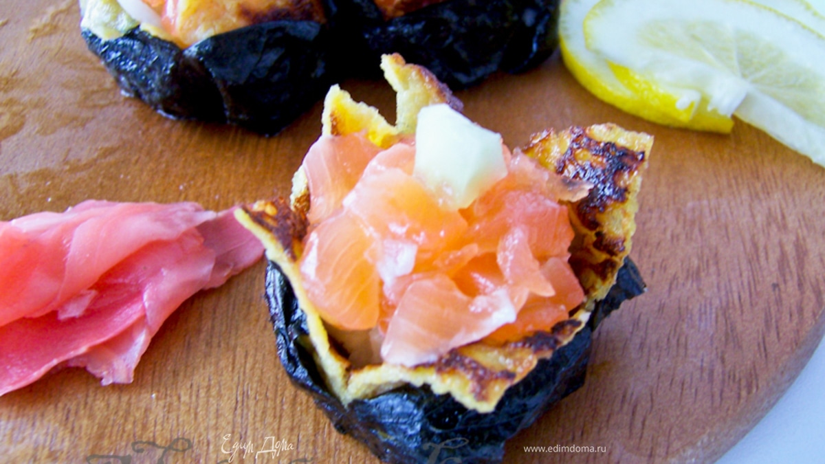 Дзакуро-суши (суши-гранат) + рецепт японского омлета