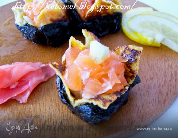 Дзакуро-суши (суши-гранат) + рецепт японского омлета