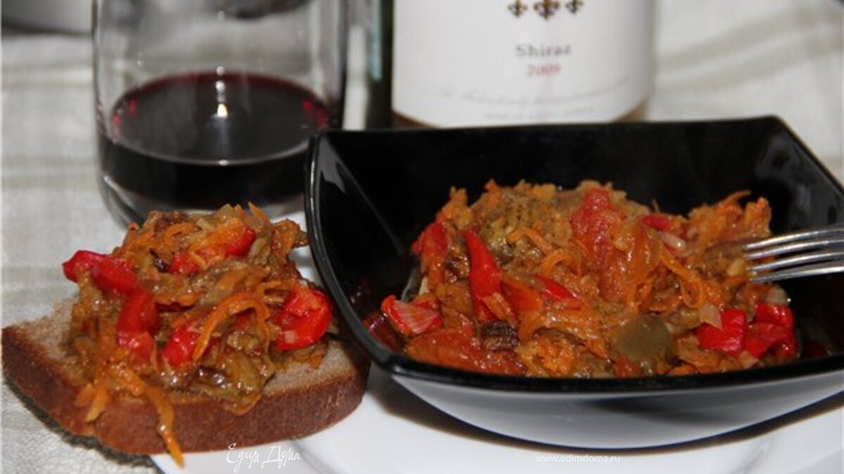 Соте из баклажанов "Минимум масла"