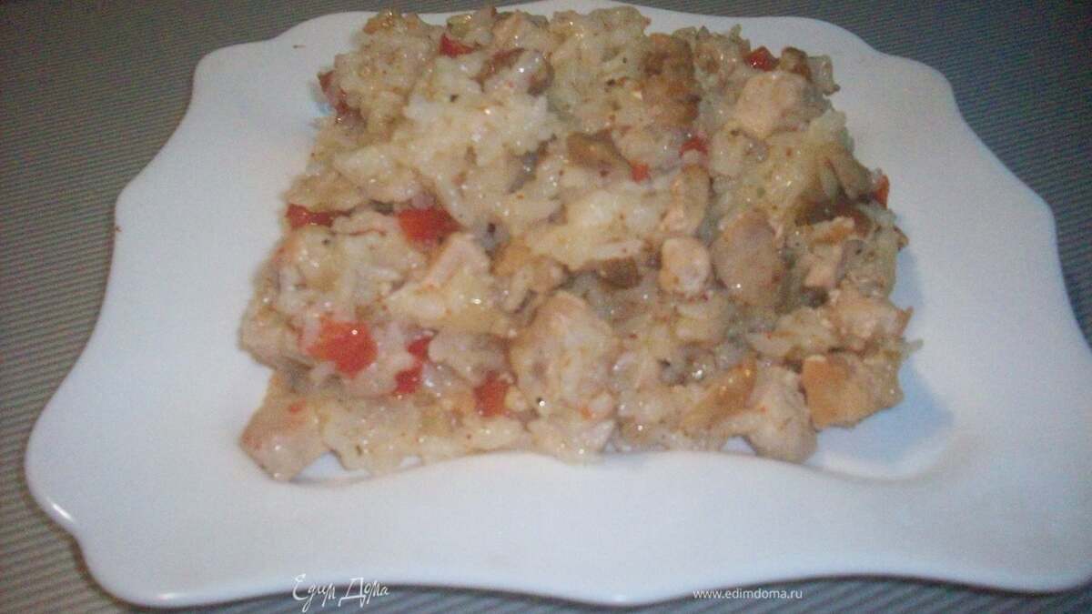 Плов с грибами