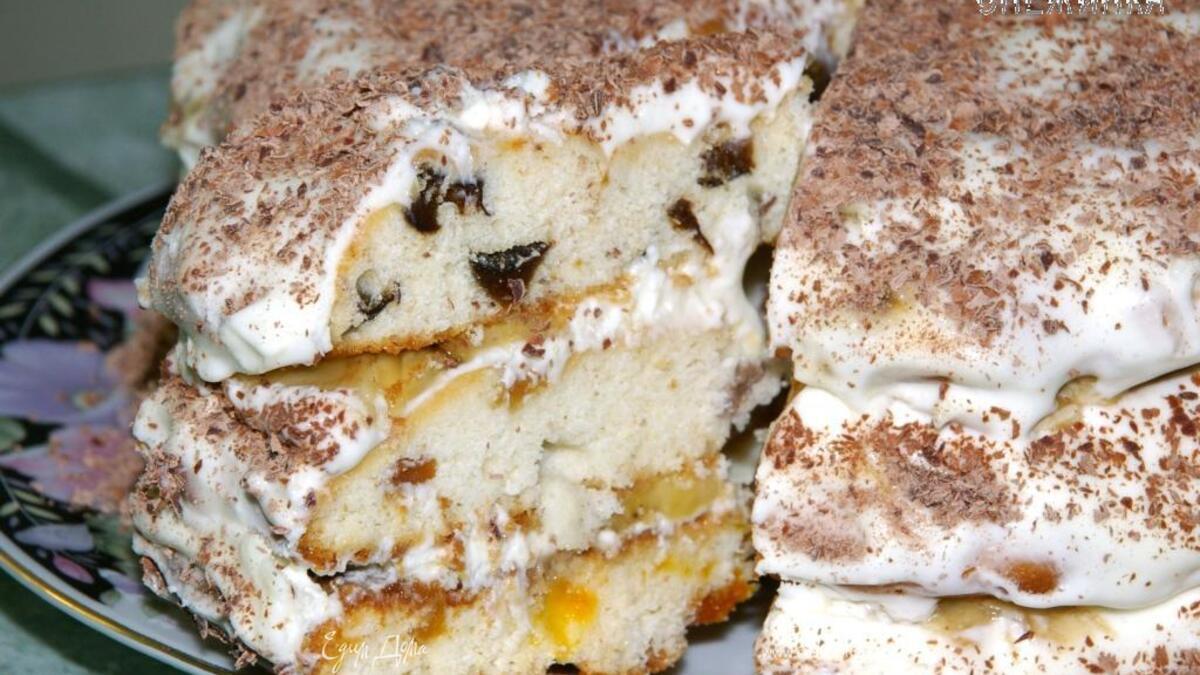 Сметанный тортик с бананом «Для любимых»