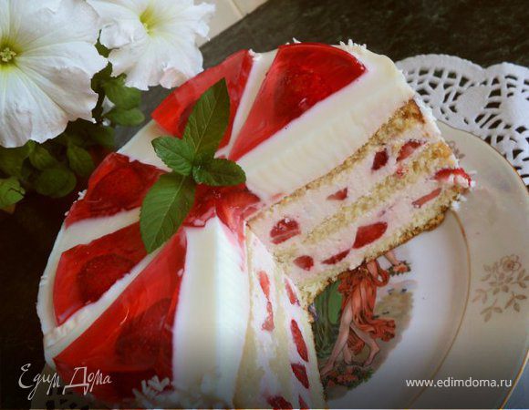 Торт «Красное и белое»
