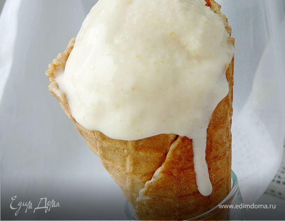 Мороженое из консервированных персиков