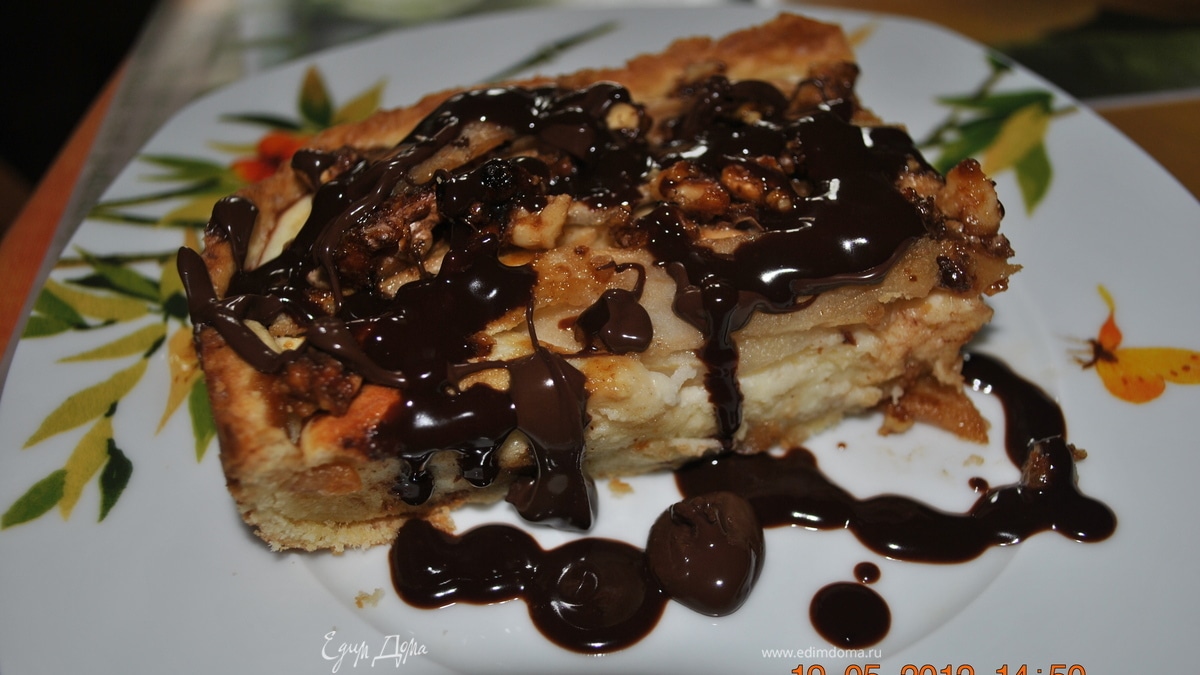 Творожно-грушевый тарт с крокантом