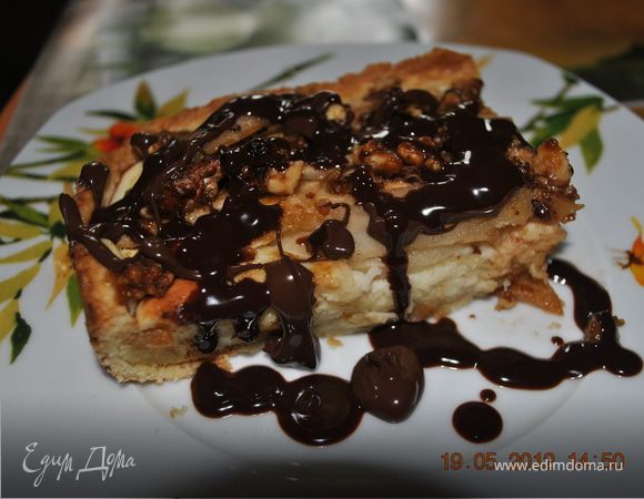 Творожно-грушевый тарт с крокантом Творожно-грушевый тарт с крокантом