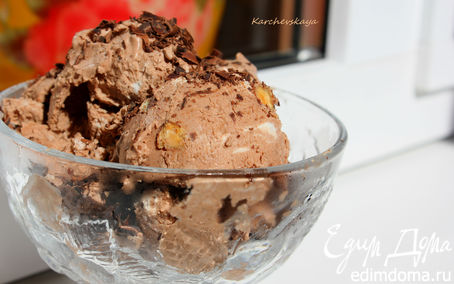 Рецепт Шоколадное мороженое на сливках
