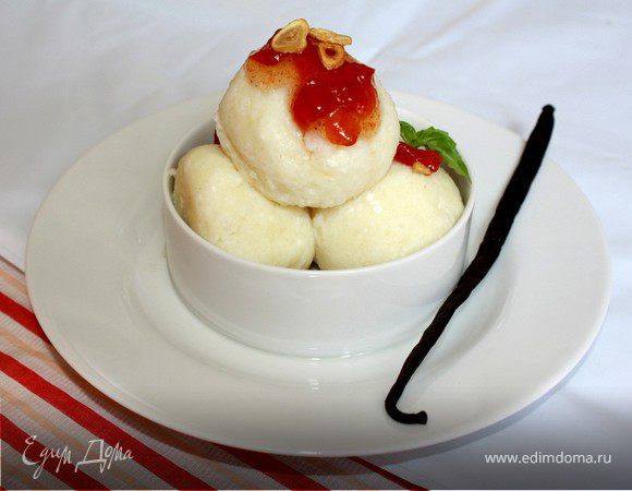 Рисовые кнедлики с томатным джемом