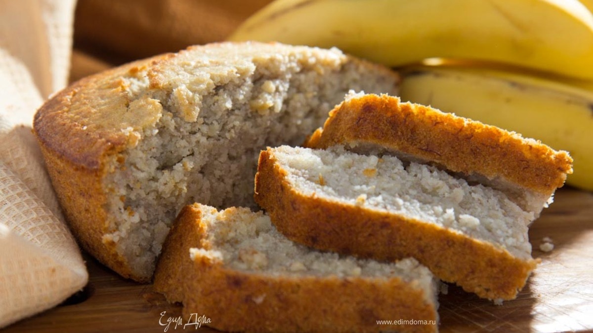 Банановый хлеб (на рисовых хлопьях)