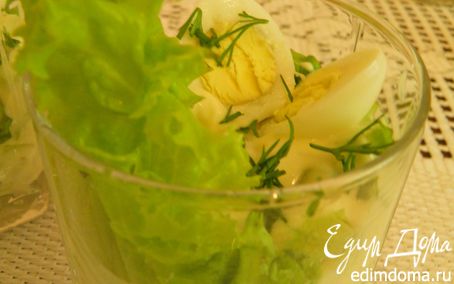 Рецепт Салат яичный в стакане:)