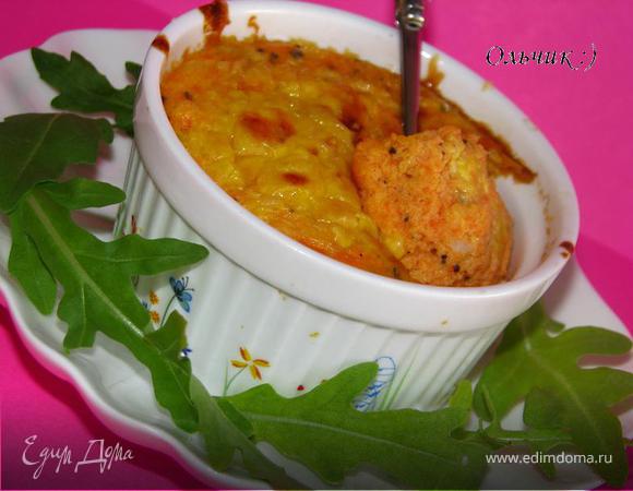 Нежное овощное суфле с курицей и сыром Нежное овощное суфле с курицей и сыром