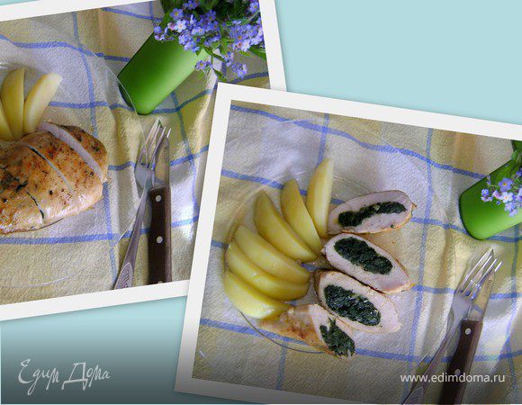 Куриная грудка, фаршированная крапивой Куриная грудка, фаршированная крапивой