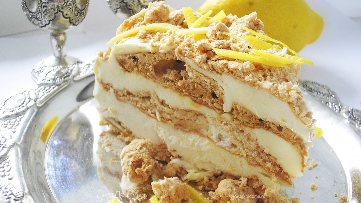 Торт-мороженое с лимонным кремом
