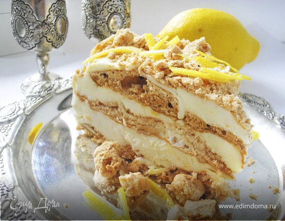 Торт-мороженое с лимонным кремом Торт-мороженое с лимонным кремом