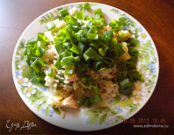 Рис с имбирём, овощами и куриной грудкой Рис с имбирём, овощами и куриной грудкой