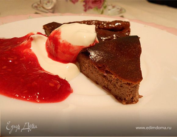 Творожный омлет с какао