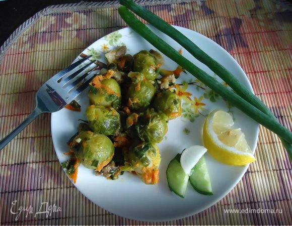 Брюссельская капуста со свининой