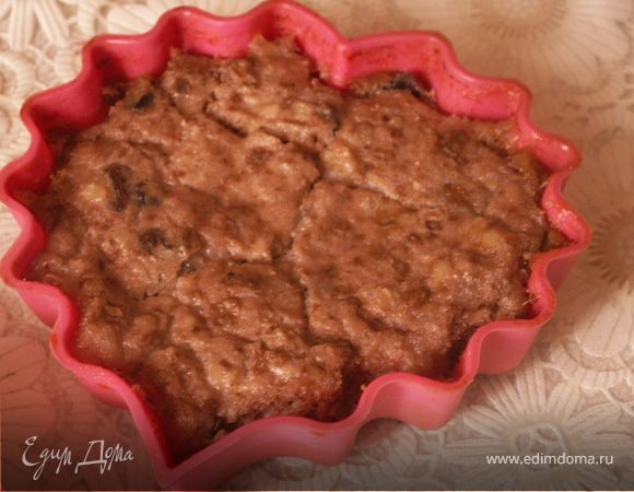 Овсяные мини-запеканки с орехами и изюмом Овсяные мини-запеканки с орехами и изюмом