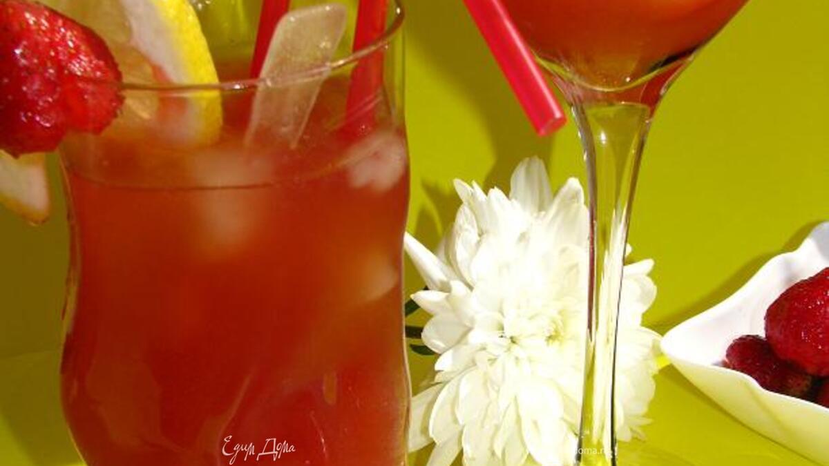 Имбирно-клубничный лимонад для всех-всех