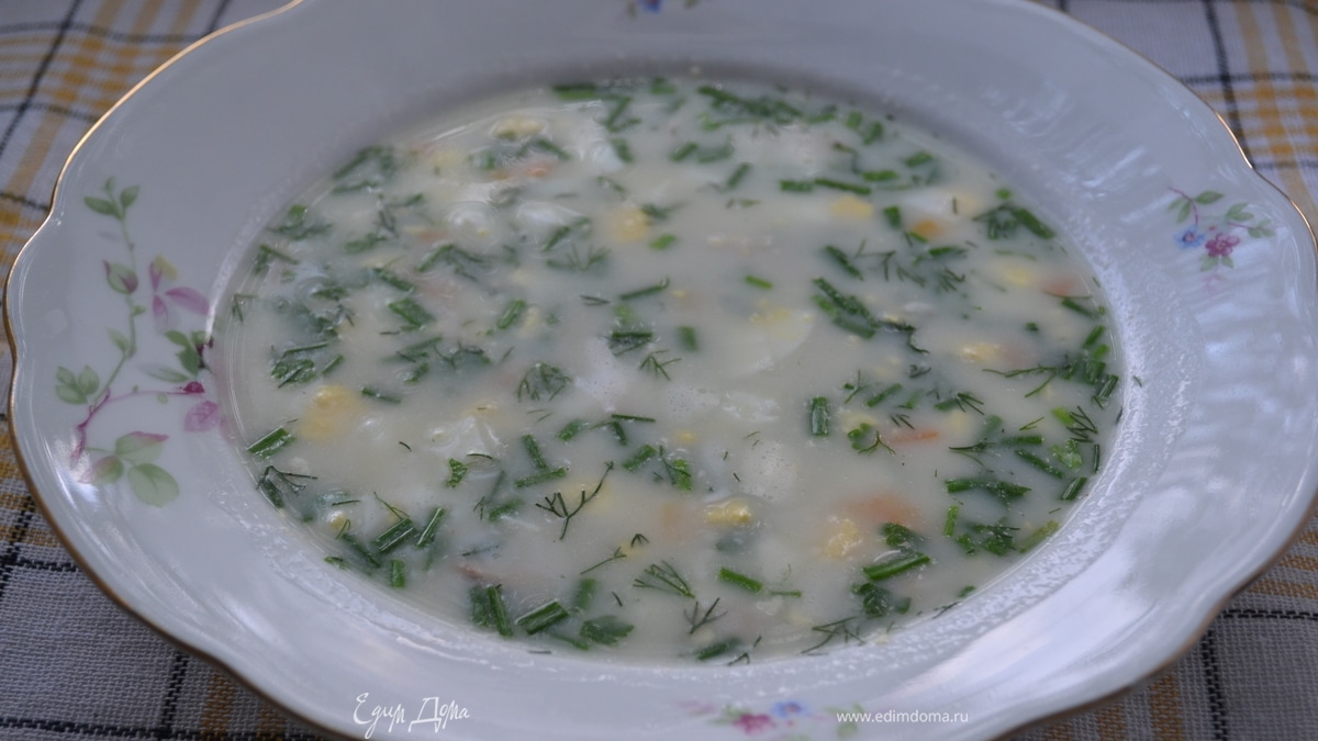 Суп с плавленым сыром