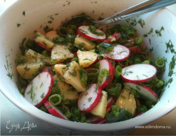 Картофельный салат с редисом Картофельный салат с редисом