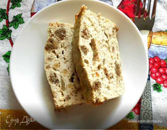 Террин из курицы с жареным луком и бородинским хлебом Террин из курицы с жареным луком и бородинским хлебом