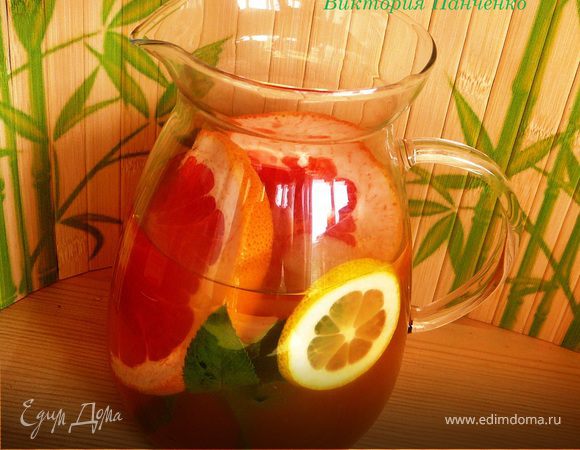 Цитрусовый лимонад на основе зеленого чая Цитрусовый лимонад на основе зеленого чая